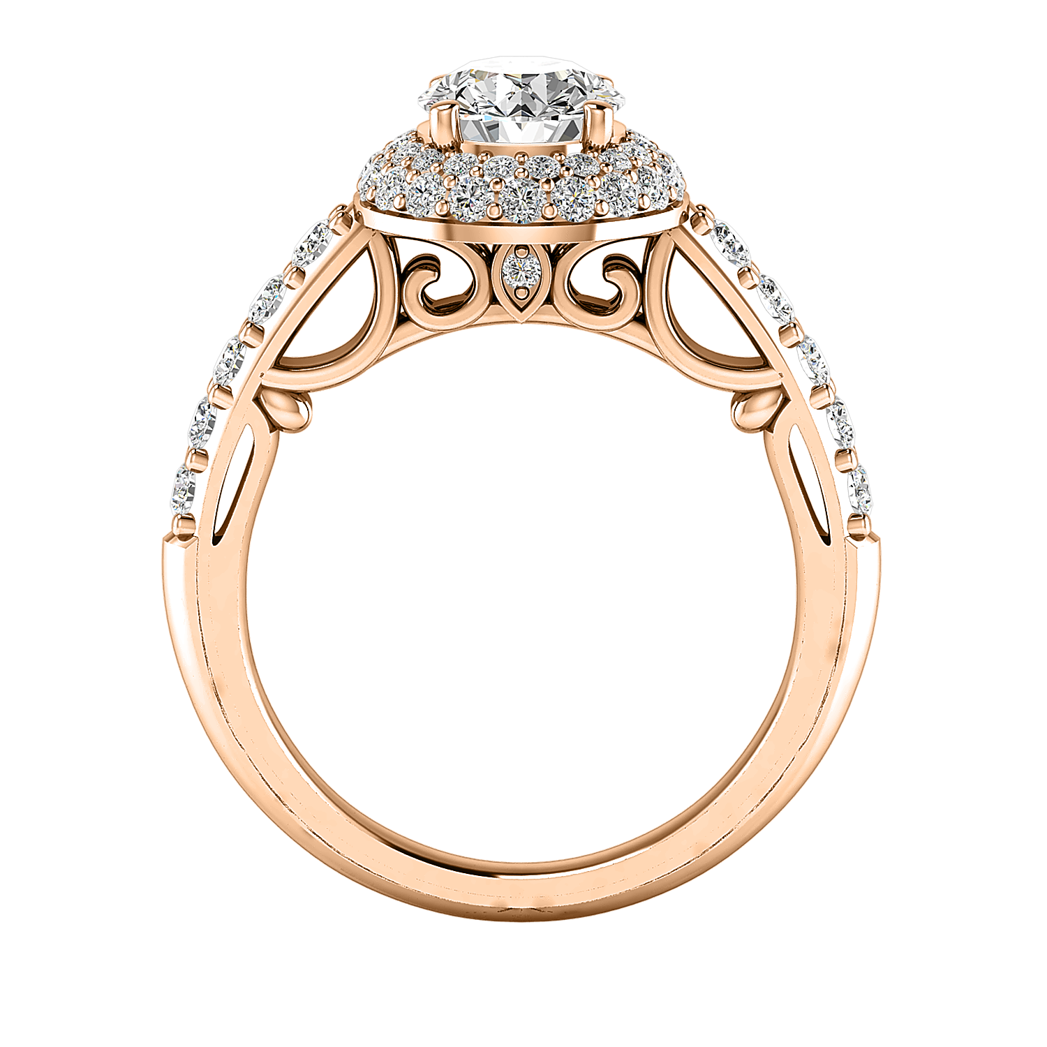 Leia Double Halo Engagement Ring